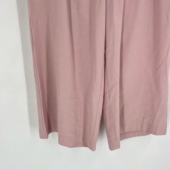 NWT Soft Surroundings Ingrid Dusty Pink Cropped Wide Leg Belted Pants Size 4 - Picture 6 of 12